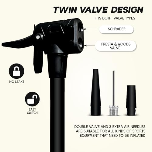 KONEX Store Konex Portable Air Pump with Needle & Dual Valve - Image 3