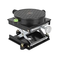 Hebeplattform, um 360° Drehbar, 6,5 cm Erweiterbarer Mini-Scherenhubtisch, Scherenhubtisch aus Aluminiumlegierung, Robuster Laborscheren-Laborheberständer, Hubständertisch