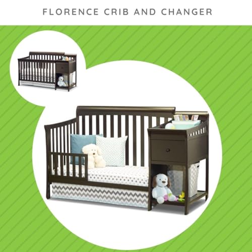 Image of Toddler Bed Safety Guard Rail for Sorelle Convertible Cribs - Solid Wood Rail for Convertible Crib to Toddler Bed Conversion - Safety Bed Rail for Children (Model #151, Espresso)