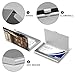VstaDank Books Business Card Holder Fashion Aluminum Alloy Flip Cover Credit Card Holder High End Professional Name Cards Case Exquisite Pocket Metal Cards Holder for Work