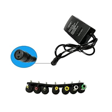 Fonte de alimentação regulada universal com 7 Plugues 3/4.5/6/7.5/9/12v DC 7 Plugues110/240v 3A Potência: 30W XT6015