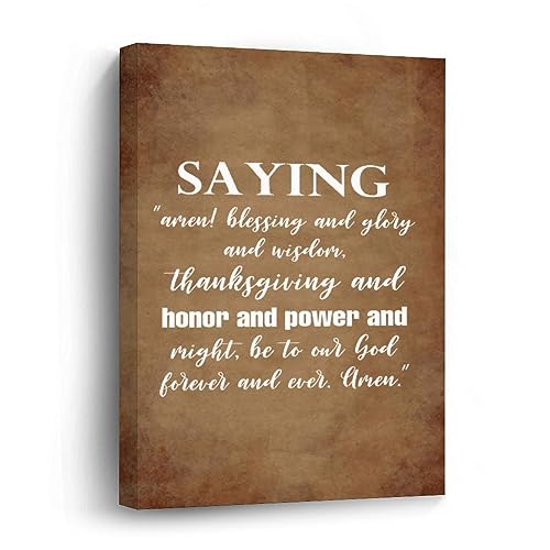 Toile murale Blessing pour habiller un mur vide - Cadre rustique 40cm