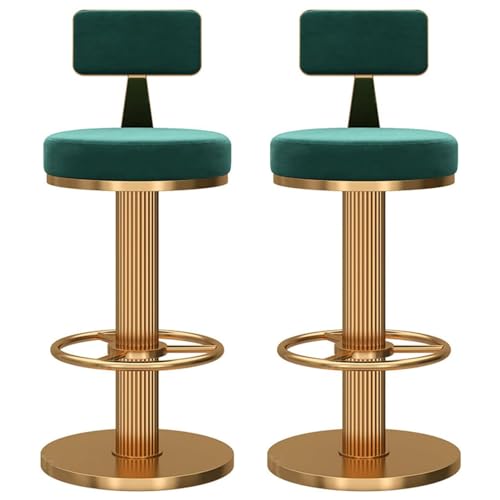 Tabourets de bar en velours lot de 2 de haute qualité