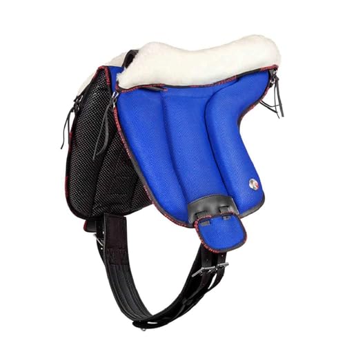 Brama West Bareback Reitpad UNICA mit Wolle von Pioneer - super Soft - Made in Italy - Farbe Blau, Gr. Full