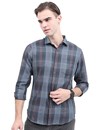 Image of KETCH Men Grey Slim Fit Shirt