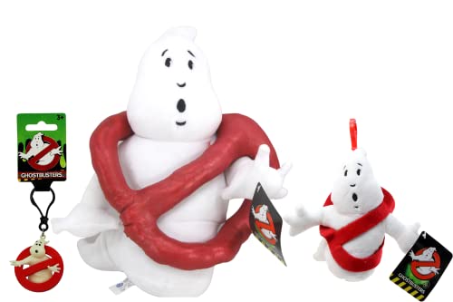 Ghostbusters No Ghost Logo - 11" Large Plush, 7" Plush Bagclip/Keyclip & Plastic Keyclip - No Ghost Logo 3pc Gift Set