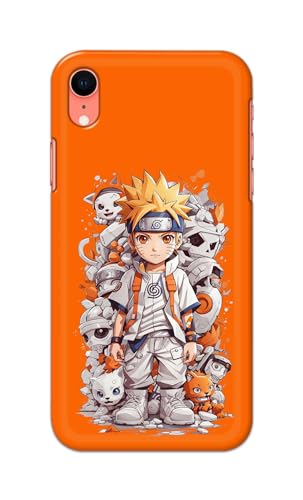 Image of Plastic Printfidaa Printed Hard Back Cover Case For Apple Iphone Xr Back Cover (Famous Anime Cartoon Character) -112, Orange