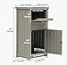 YITAHOME Anti-Theft Outdoor Package Delivery Box with Lockable Secure, Resin Packages Drop Box for Porch, Parcel Drop Storage Boxes Waterproof & Safe for House, Outside, Curbside (Taupe)