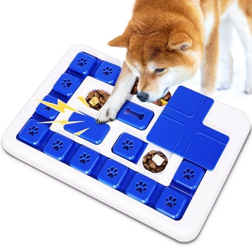 Blanlody Juguetes interactivos de rompecabezas para perros, comed...
