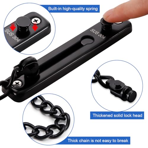 304 Stainless Steel Anti-Theft Chain Hotel, Apartment, Room Door Anti-Theft Security Lock Buckle Anti-Theft Door Lock Chain Lock - Image 3