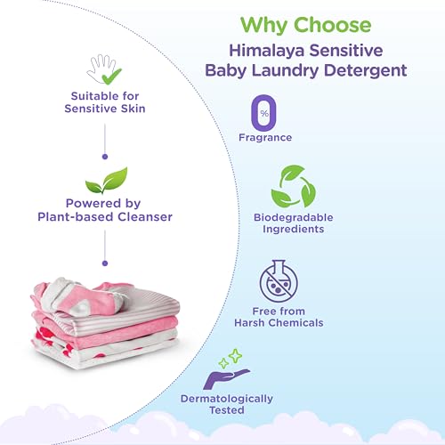 Image of Himalaya Sensitive Baby Laundry Detergent 500 ML | Fragrance-Free, For Sensitive Skin, Liquid (Pack of 2)