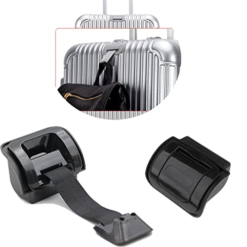 Newmind Bolsa de viagem de plástico preta para mala, alça de cinto, fivela com gancho