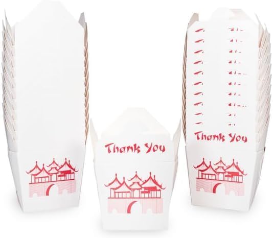 Chinese Take Out Boxes, Party Favor and Food Pail, Case Pack of 360 (8oz)