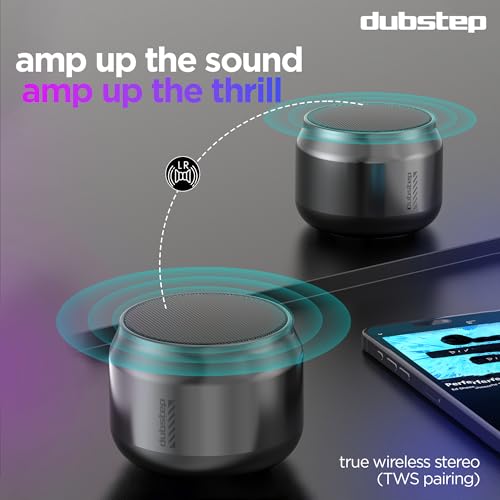 Image of Dubstep Pop 600 Wireless Speaker, 15 Hrs Playtime, 52mm Driver, TWS Pairing, 6W Output Bluetooth Speakers (Grey)
