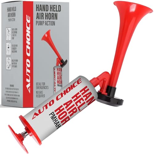 Xtremeauto Hand Held Air Horn – Manual Pump Action Airhorn – Loud...