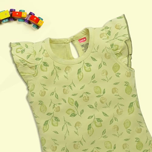 Image of LuvLap Baby Girls Regular Fit 100% Cotton Half Sleeves Girls Top CoSet Pack of 3