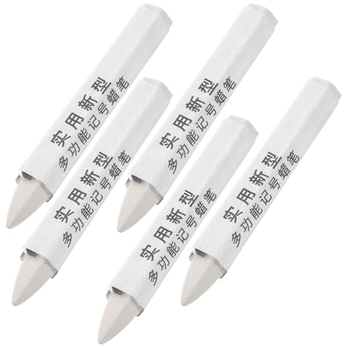 Uonlytech Waterproof White Tire Marker Pen Set 5Pcs Tire Crayon