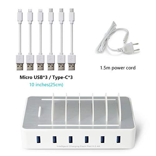 YOJA Ladestation für mehrere Geräte mit 6 USB Ports