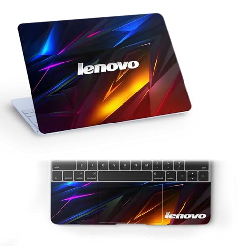 Image of Pattern L14 Top+Wrist Pad Vinyl Laptop Skin /Sticker /Cover for 13 to 13.3 Inches Laptops Laminated-Removable-HD Quality Compatible for Lenovo (13x9.2 Inches)