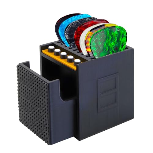 Guitar Picks Holder Guitar Pick Case with Front Drawer Plectrum Holder