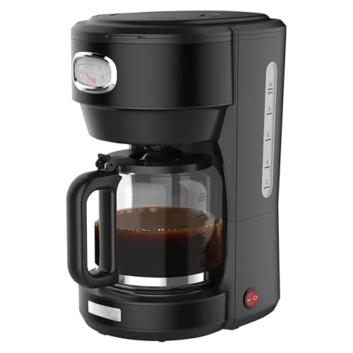 Westinghouse USA Retro Series 1.25L Coffee Maker Black | Stylish Design with Brew Control Pause-and-Pour Function Permanent Filter (UAE Version) - 2 Years Warranty