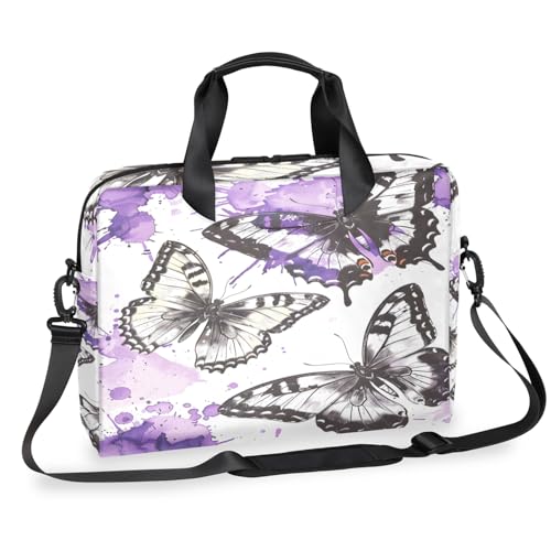Bolsa para portátil 16 pulg mariposa morada resistente al agua miniatura 1
