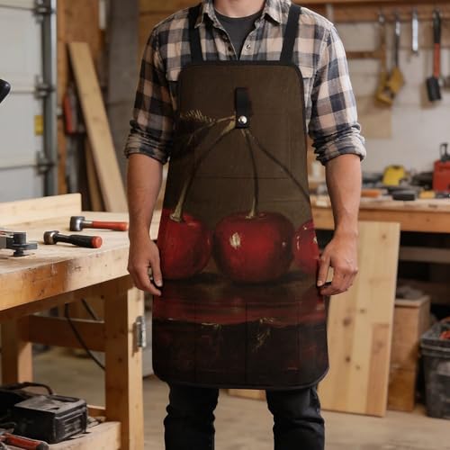Delantal de trabajo para hombre con 9 bolsillos ajustable miniatura 5