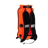 SAFE4SPORT.PL RunSwimmer - dmuchana boja asekuracyjna do pływania i plecak 3w1 - duża bojka z suchą kieszenią na rzeczy 28L - bojka do triathlonu
