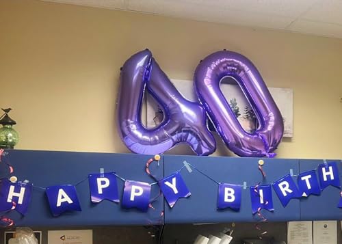 Image of 9 Balloon Numbers Birthday Decorations, 40In Purple Balloons for Men Women | Eye-catching Appearance, Perfect Decorative Centerpieces, Convenient Self-sealing Structure, Widely for Various Occasions