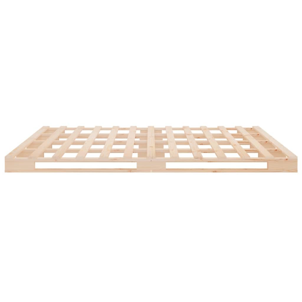 Genérico Cama de palets Madera Maciza de Pino 200x200 cm,Camas y Accesorios,Camas y somieres-821412