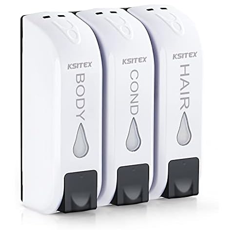Shower Soap Dispenser Wall Mounted, Shower Dispenser 3 Chamber for Bathroom, KSITEX 35.5oz/1050ml Cover