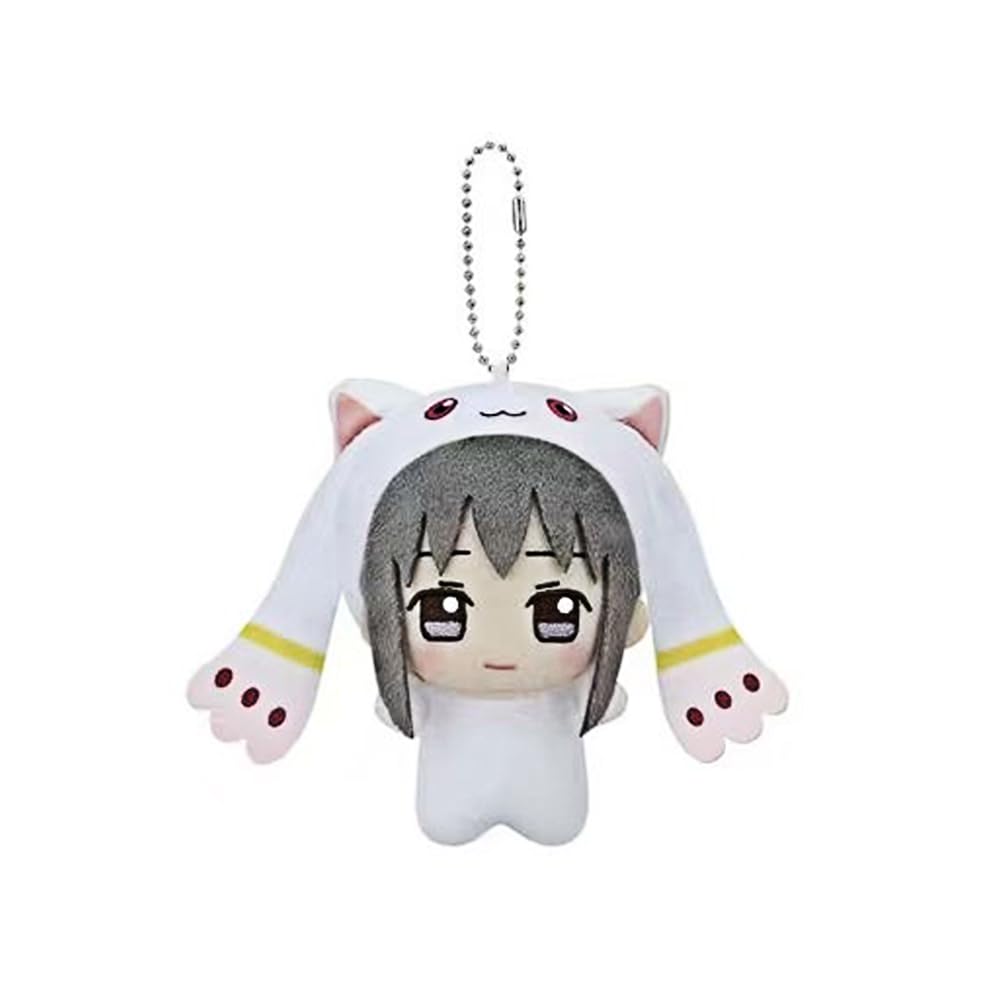 Zhongkaihua Akemi Homura Plush Anime Figure Soft Stuffed Cute Pendant Charm Keychain Bag Backpack Occasions Decorations 10CM