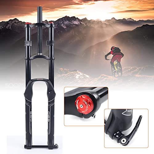 Dyrabrest Double Shoulder Front Fork,Mtb Suspension Air Bicycle Fork Double Shoulder Oil Lock Downhill Bike Fork For 26 Inches Frame #TOP2