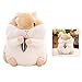 NUOBESTY Jouet de Poupée de Hamster en Peluche Poupée en Peluche de Hamster Mignon de 23 Cm Jouet en Peluche Jouet de Poupée Apaisante pour Enfants Enfants Tout-Petits Cadeau (Marron)