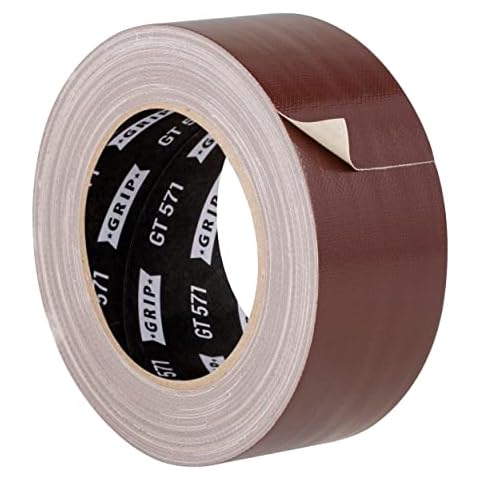 GRIP Eventbasics Gewebeklebeband dunkelbraun 50 mm x 25 m, GT 571, Universal Gewebeband zum Reparieren, Bündeln und Befestigen Cover