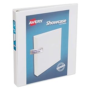 Avery Economy Showcase View Binder, 1 Inch Slant Rings, 1 White Binder (19601)