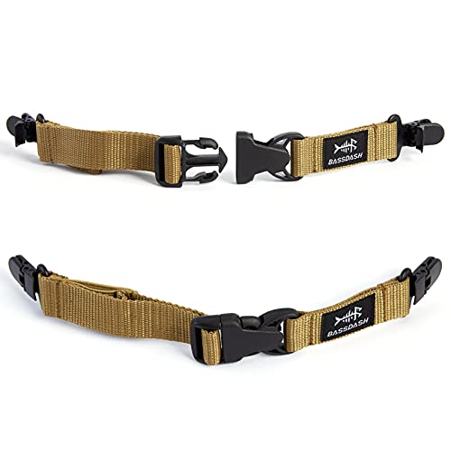 BASSDASH Adult Sternum Strap Adjustable Chest Strap for Backpack with Buckle, 2-Pack (Updated Clip - Brown)