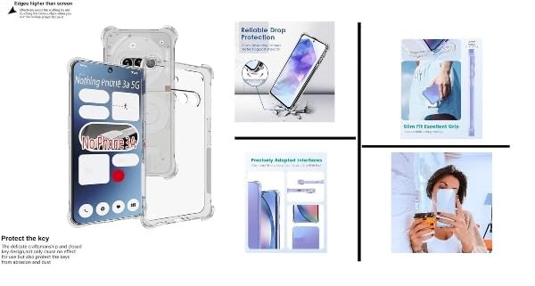 Image of Compatible for [ Nothing Phone (3a) ] Bumper Back Case Cover for [ Nothing Phone (3a) ] - Transparent