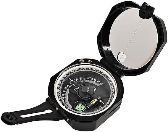 LABART Multifunctional Compass for Hiking, Military Compass Survival Gear Handheld Compass with Carrying Bag, Compass Gift for Kids, Apply to Outdoor Camping and Navigation, Black