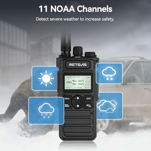 Image of Retevis RT86S (2nd Gen RT86) Walkie Talkie Long Range,Professional 2 Way Radio with Mic,Heavy Duty,Group Call,NOAA,LCD Screen,Type-C,Two Way Radios for Adults Logistics Construction Industrial(4 Pack)