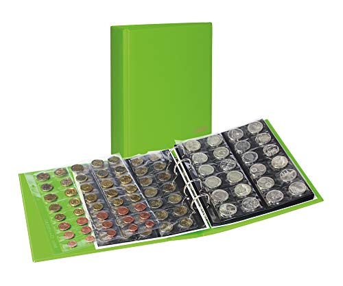 Lindner S3540M-4 PUBLICA M COLOR Münzalbum mit 10 Münzblättern in 5 Ausführungen-Spring (grün)