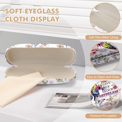 Image of Glasses Case Hard Shell,Portable Protective Eyeglasses Case, Eyeglass Holder Box with Cleaning Cloth, for men women