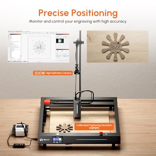 Image of Algolaser Lightburn Camera for Laser Engraver - 5MP HD Laser Engraver Camera with Precise Positioning, Batch Processing, Job Preview, Image Tracking & Video Recording, Work Area 550x800mm
