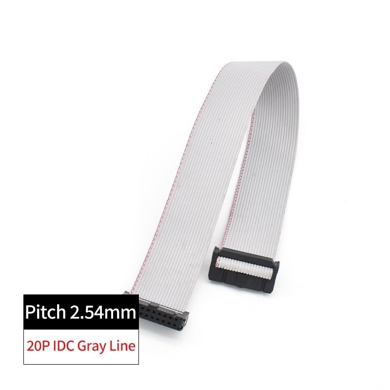 FC20P IDC2.54mm Flat Gray Cable LED Screen Connection JTAG Download(1M)
