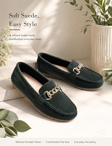 Image of ABEJOJO Women's Loafer Shoes, Comfortable Slip on Casual Flat Penny Shoes for Walking, Driving, Dressy
