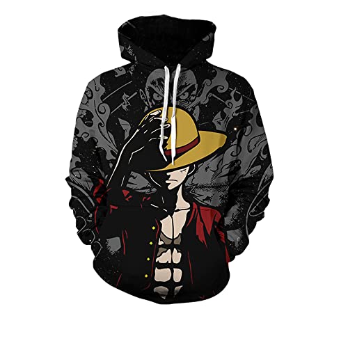 Unisex Anime 3D Printing Pullover Hoodie Cosplay Hooded Sweatshirt Jacket with Pockets, Color 4, XX-Large