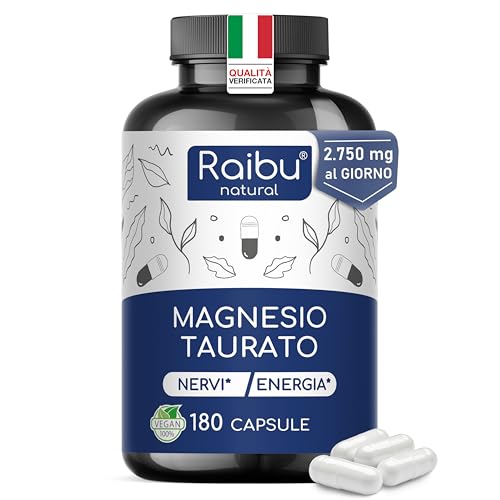 Magnesio Taurato 2750 mg per dose, 180 Capsule - Apporta