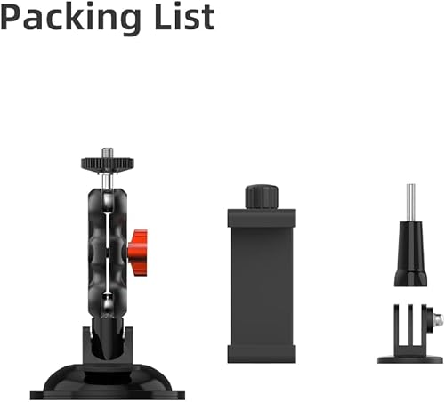 Miniatura 7 de Soporte de ventosa de metal fuerte compatible con GoPro Hero 1312111098 negro, DJI Action 43, Insta360 y la mayoría de cámaras de acción (2.9 x 2.9