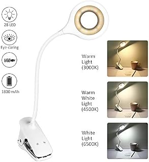 Rechargeable Clip On Reading Light - iVict 28 LED Cordless Book Lights
