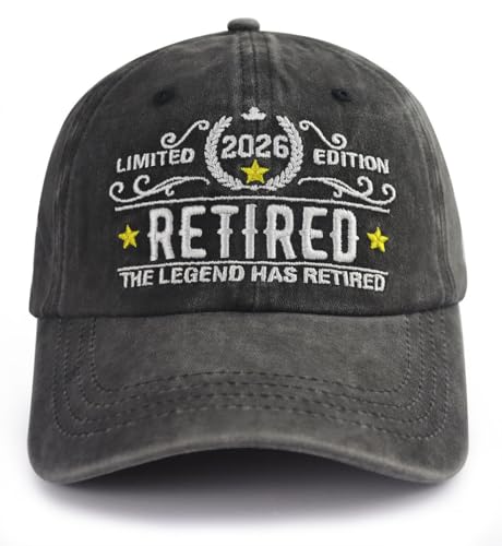 Retirement Gifts for Women Men 2026 Happy Retirement Decorations Baseball Cap Funny Adjustable The Legend Has Retired Hat Unique Christmas Birthday Gift for Dad Mom Grandma Grandpa Teacher Coworker